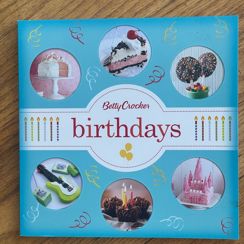 Betty Crocker Birthdays Cookbook - Vibrant Blue